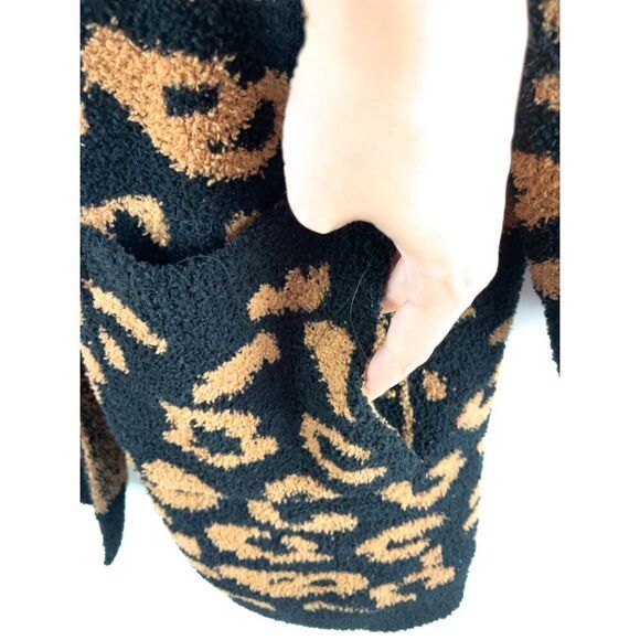 ComfyLuxe LEOPARD PATTERN LUXURY SOFT ROBE W/ FRONT POCKETS OS - Picture 7 of 9